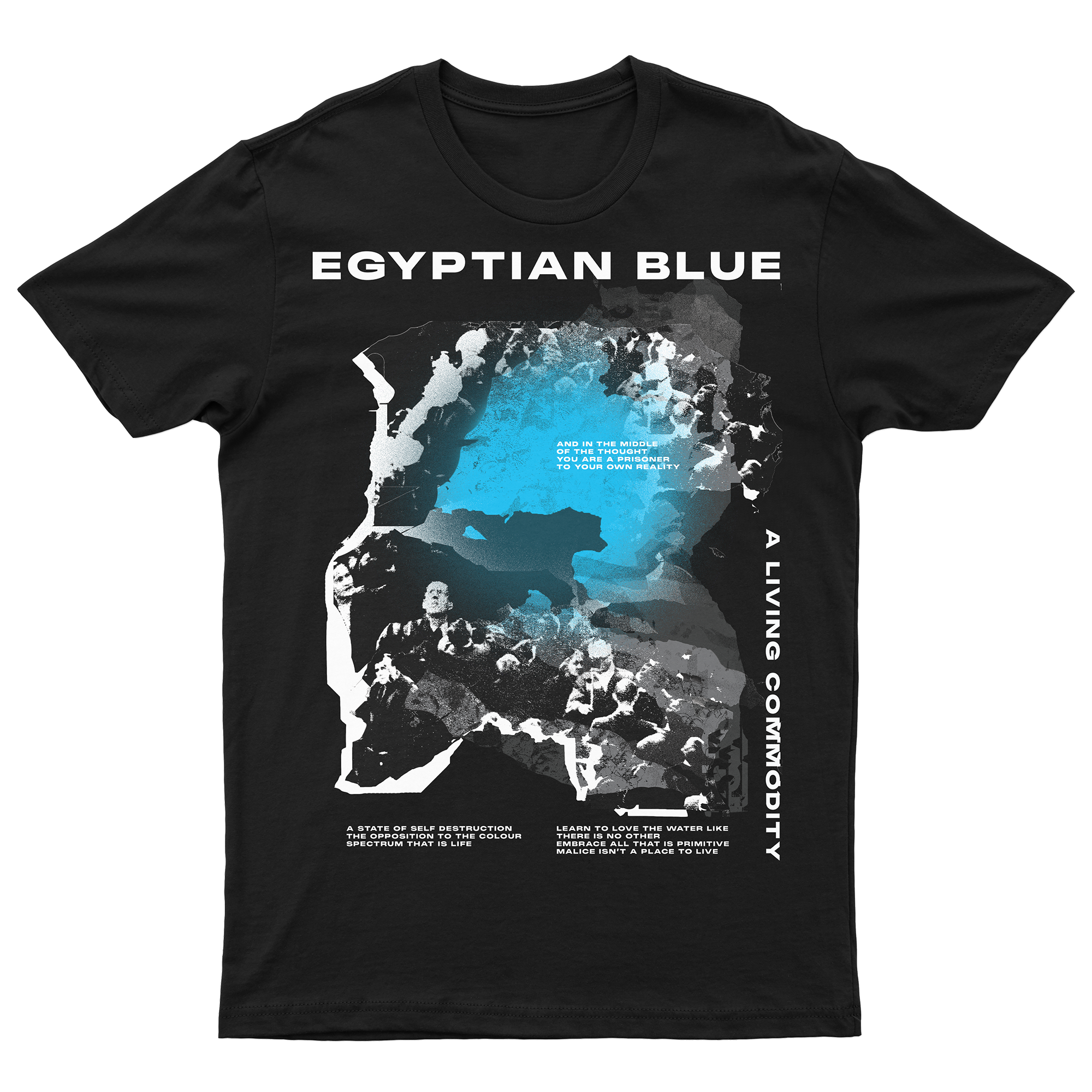 Egyptian Blue - A Living Commodity Black T-Shirt